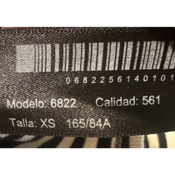 Massimo Dutti Striped Long Sleeve Shirt Gold Buttons Womana Size XS Cream Navy - Picture 7 of 8